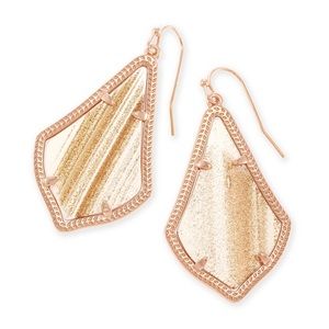 **Rare Kendra Scott Gold Dusted Glass Earrings**